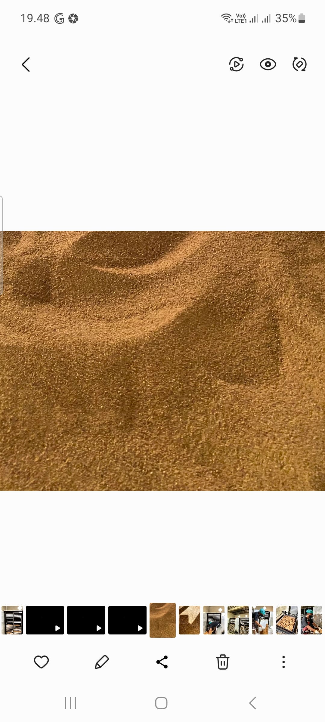 Granulated coconut sugar texture